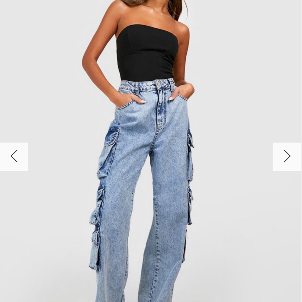 NWT Bandeau seam detail long line corset crop top - Picture 3 of 3